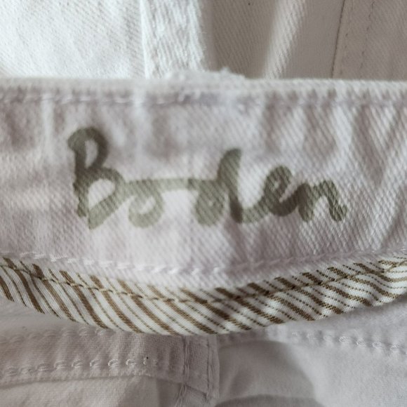 Boden Zipper Ankle White Denim Skinny Jeans Womens 8 - Picture 6 of 8